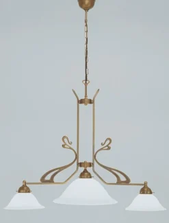 Hängelampen|Jugendstil Lampen*Berliner Messingleuchten Jugendstil Hängeleuchte