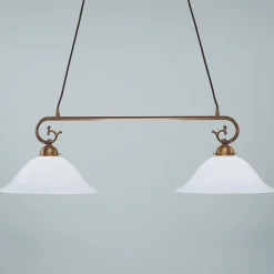 Hängelampen|Jugendstil Lampen*Berliner Messingleuchten Jugendstil Hängeleuchte 2flm Messing D34