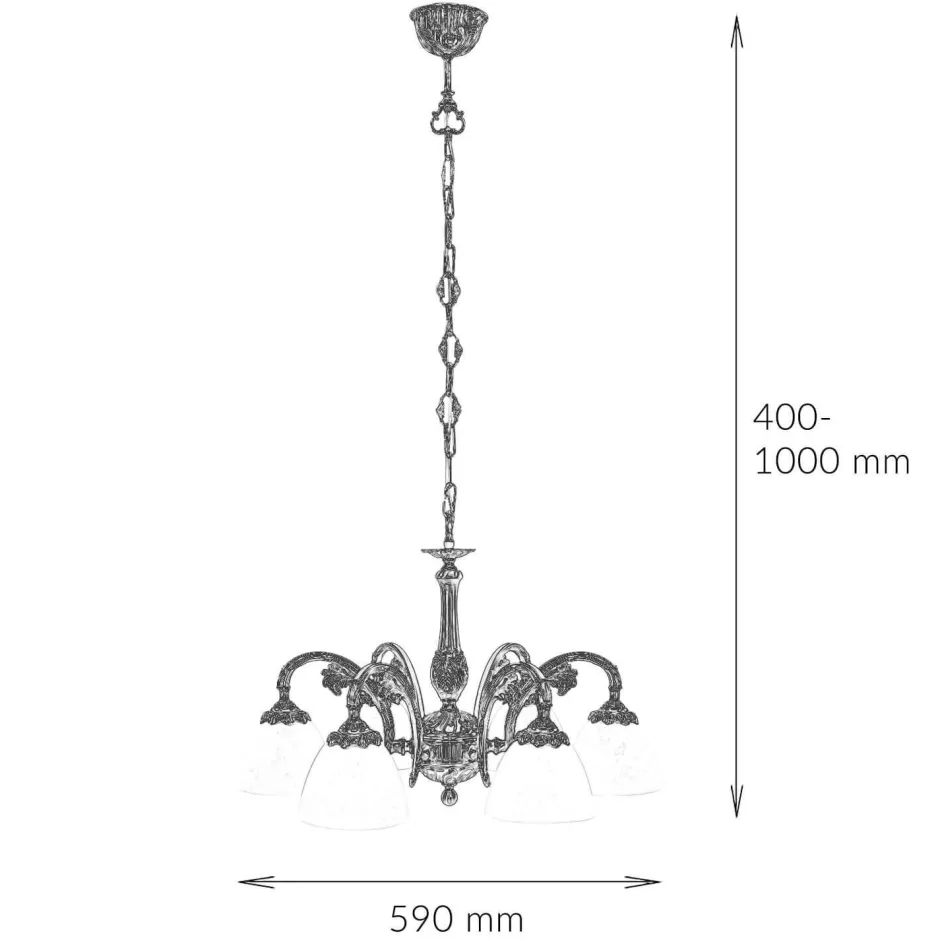 Giovanni Battista Jugendstil Kronleuchter Esszimmer< Glaslampen|Metall Lampen
