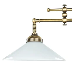 Giovanni Battista Jugendstil Profi Billardtischlampe E27 Weiß Esszimmer< Glaslampen|Messinglampen