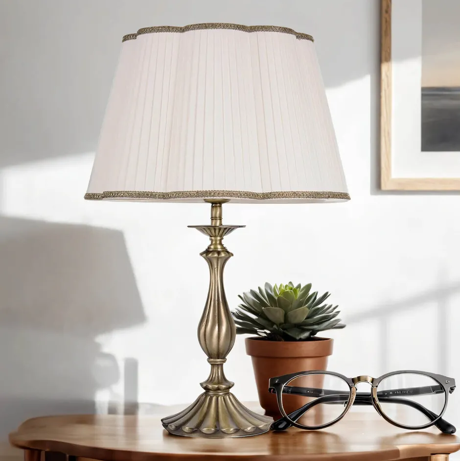 Giovanni Battista Jugendstil Tischleuchte Nachttischlampe E27 Petalo< Nachttischlampen|Metall Lampen