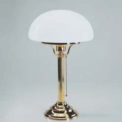 Metall Lampen|Messinglampen*Berliner Messingleuchten Jugendstil Tischleuchte poliertes Messing Z1