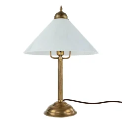 Berliner Messingleuchten Jugendstil Tischleuchte V4 Echtmessing Zug< Nachttischlampen|Metall Lampen