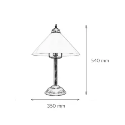 Berliner Messingleuchten Jugendstil Tischleuchte V4 Echtmessing Zug< Nachttischlampen|Metall Lampen