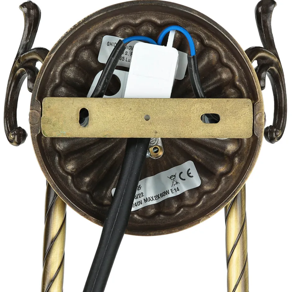 Giovanni Battista Jugendstil Wandlampe Bronze Hell< Metall Lampen|Messinglampen