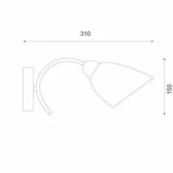 Lamkur Jugendstil Wandlampe Glas Metall in Nickel Weiß E27< Wandleuchten|Jugendstil Lampen