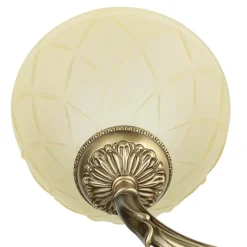 Glaslampen|Metall Lampen*Giovanni Battista Jugendstil Wandleuchte E14 Elisa