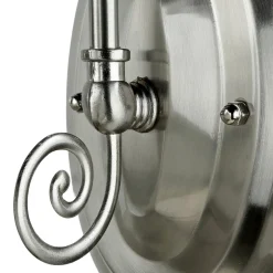 Easylight Jugendstil Wandleuchte E27 mit Glasschirm Silbern< Wandleuchten|Küchenlampen