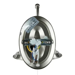 Easylight Jugendstil Wandleuchte E27 mit Glasschirm Silbern< Wandleuchten|Küchenlampen