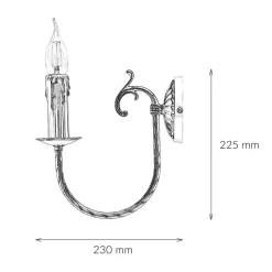 Giovanni Battista Jugendstil Wandleuchter E14 Petalo< Wandleuchten|Esszimmer Lampen