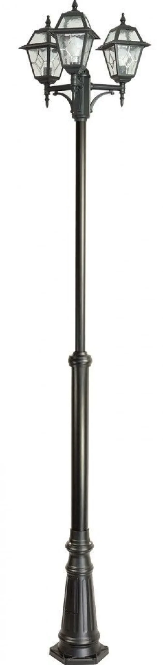 Außenleuchten Antik|Gartenlaternen*SU-MA Kandelaber MERKSEM Schwarz 185-285cm Rustikal 3x