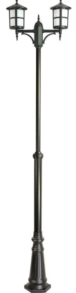 SU-MA Kandelaber Schwarz 180-280 cm Rustikal 2x E27< Außenleuchten Antik|Gartenlaternen