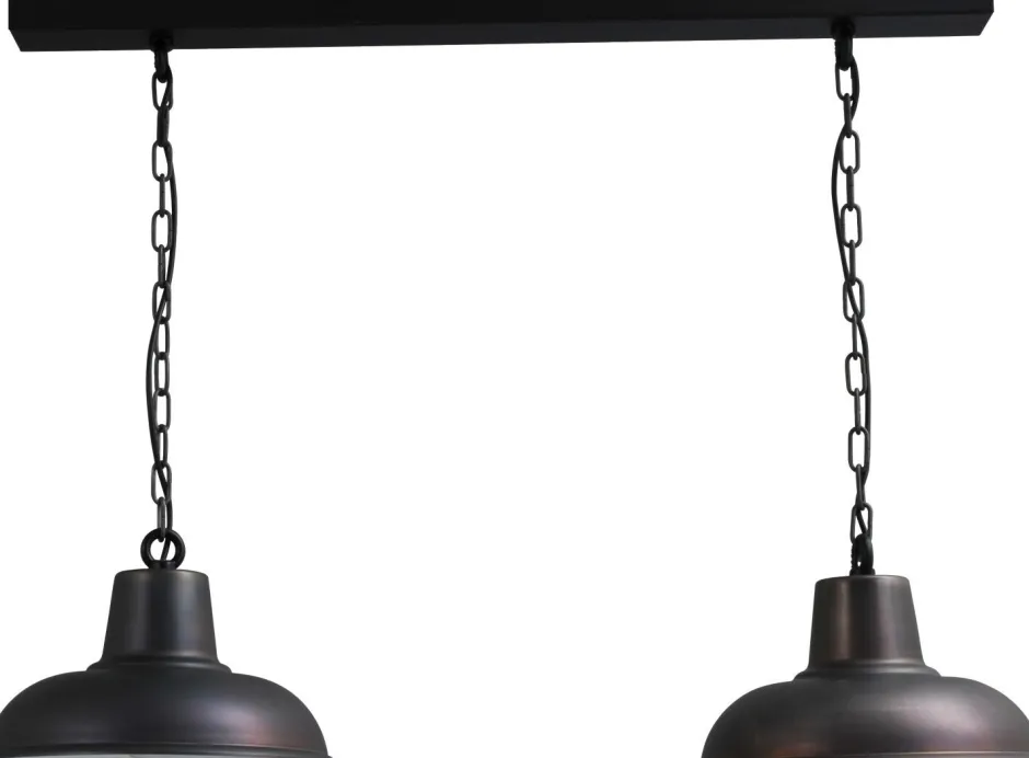 Vintage Lampen|Industrie Lampen*Masterlight Küchenlampe in Schwarz Roter Metall Optik