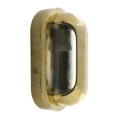 Außenwandleuchten|Feuchtraumleuchten*Andromeda Kellerlampe Echt-Messing Glas E27 IP64 23 cm hoch IAST