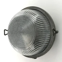 Metall Lampen|Messinglampen*Andromeda Kellerlampe Echt-Messing Glas E27 IP64 Ø 17,5 cm rund