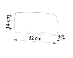 Sollux Keramik Wandlampe Up Down Grau indirekt 32 cm G9< Wandleuchten|Flurlampen