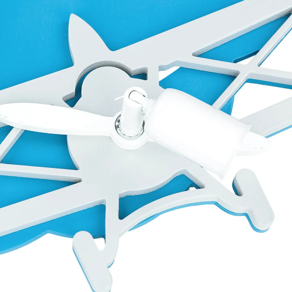 Kinderzimmerlampen|Kinderlampen*Nowodvorski Kinderleuchte PLANE in Blau 3-flmg