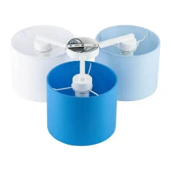 TK Lighting Kinderzimmerlampe Blau Weiß 3-flammig Stoff E27 Decke<Kinder Kinderzimmerlampen|Kinderlampen