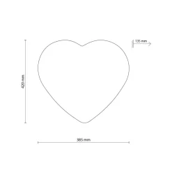 TK Lighting Kinderzimmerlampe Decke Leinen Herz L: 42 cm Beige 2x E27<Kinder Deckenleuchten|Kinderzimmerlampen