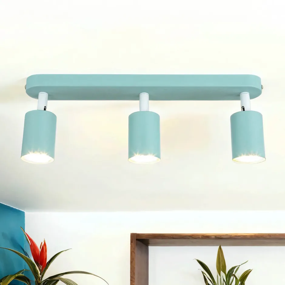 TK Lighting Kinderzimmerlampe Decke Mint L: 52 cm Metall 3-flammig GU10<Kinder Kinderzimmerlampen|Kinderlampen