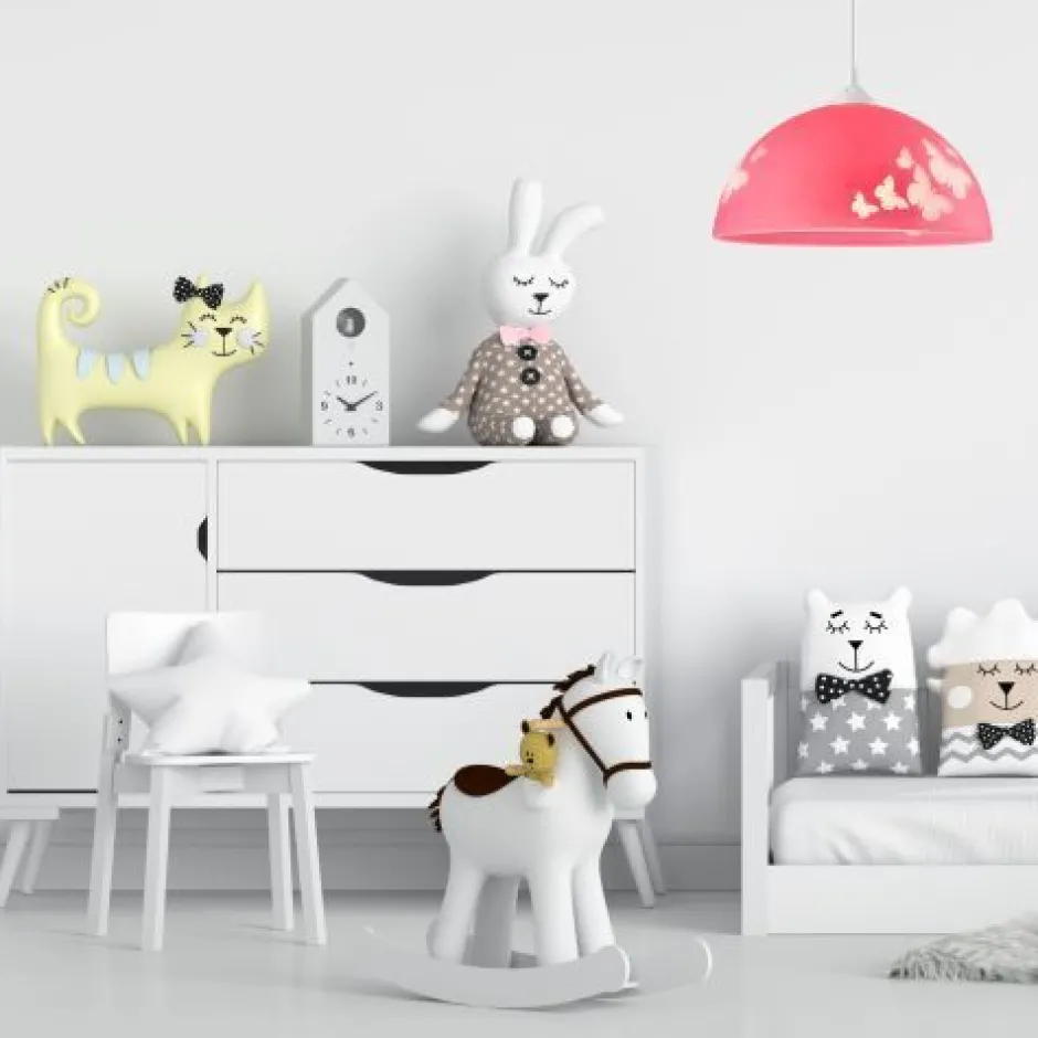 Kinderzimmerlampen|Kinderlampen*Lamkur Kinderzimmerlampe Mädchen Pink rund Lampe