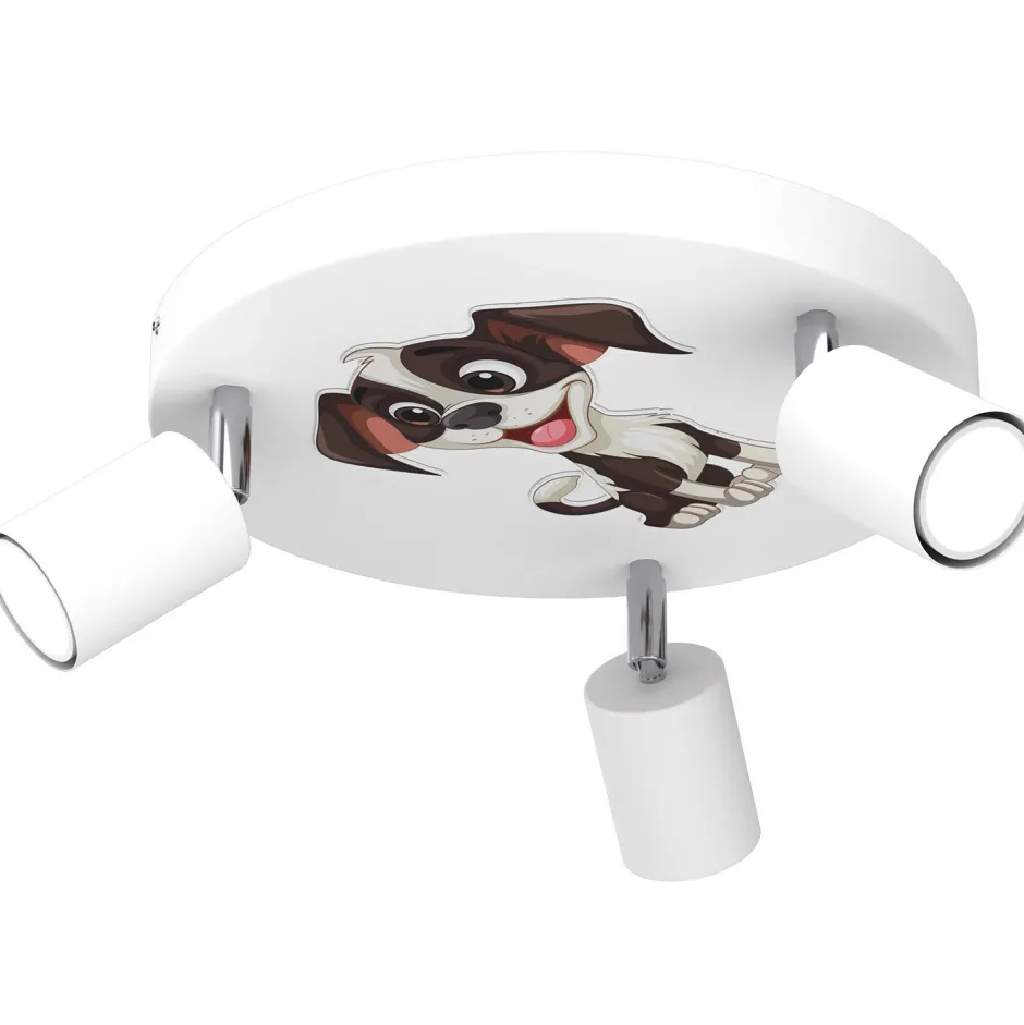 Luminex Kinderzimmerlampe Weiß Ø 30 cm schwenkbar GU10 Metall<Kinder Wohnzimmerlampen|Kinderzimmerlampen