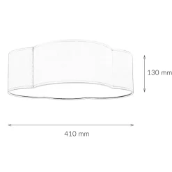 TK Lighting Kinderzimmerleuchte Grau Stoff Grau flach 2x E27 Wolke<Kinder Kinderzimmerlampen|Kinderlampen