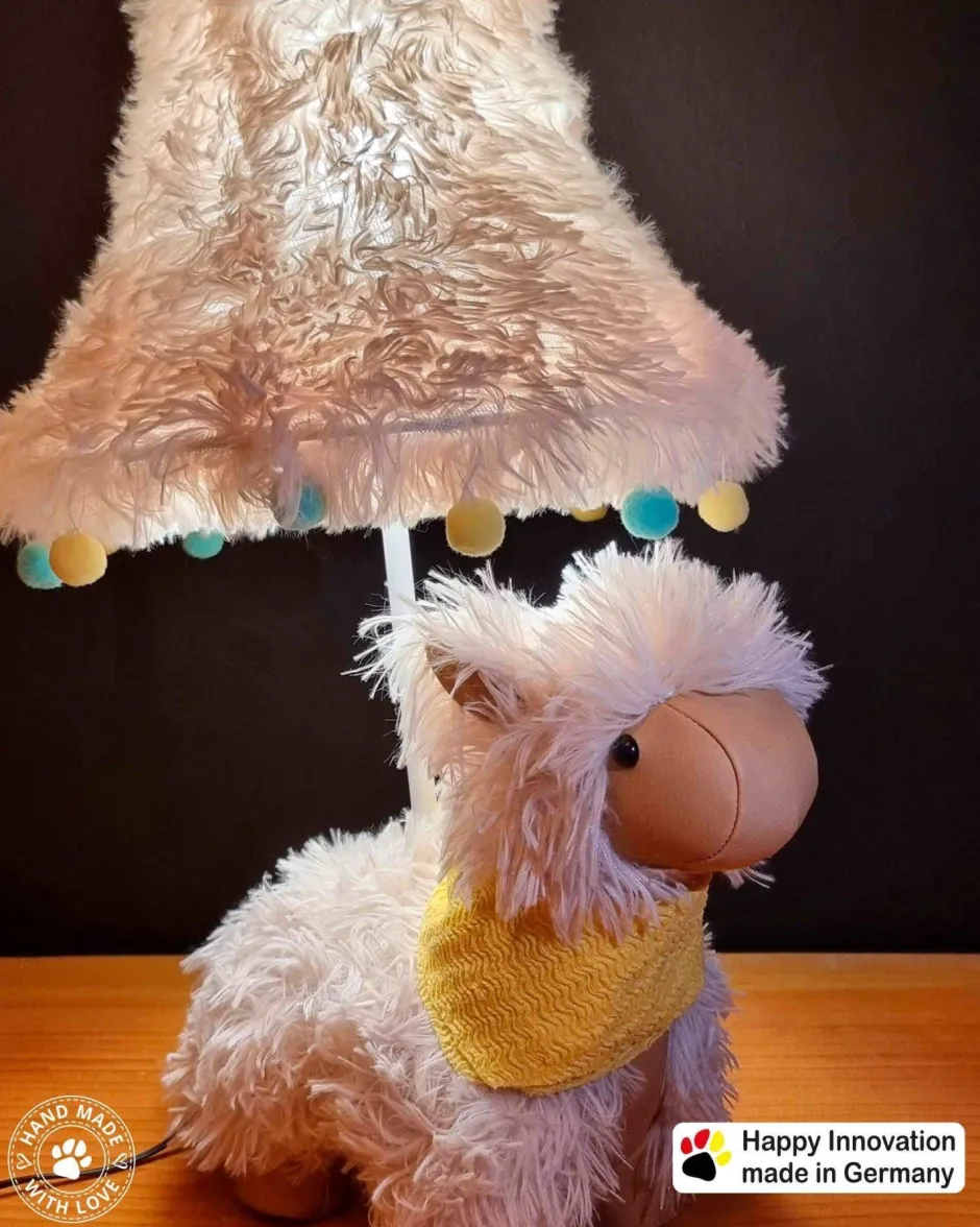 Wohnzimmerlampen|Kinderzimmerlampen*Happy Lamps Kinderzimmerleuchte LED 48 cm hoch Alpaka vegan niedlich