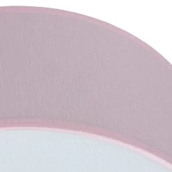 Kinderzimmerlampen|Kinderlampen*TK Lighting Kinderzimmerleuchte Rosa Ø 38 cm rund flach Stoffschirm