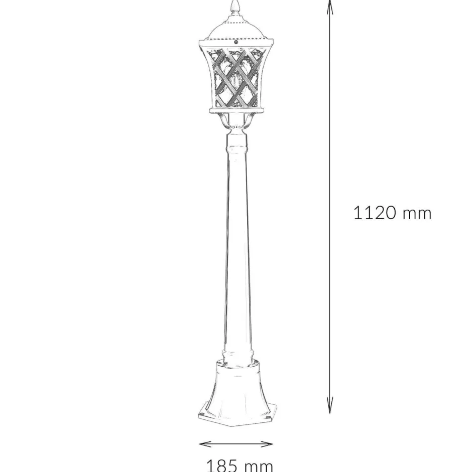Rustikale Lampen|Wegeleuchten*Nowodvorski Klassische Außenstehleuchte in anthrazit