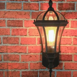 Rustikale Lampen|Rustikale Außenleuchten*Searchlight Klassische Außenwandlampe in antik braun