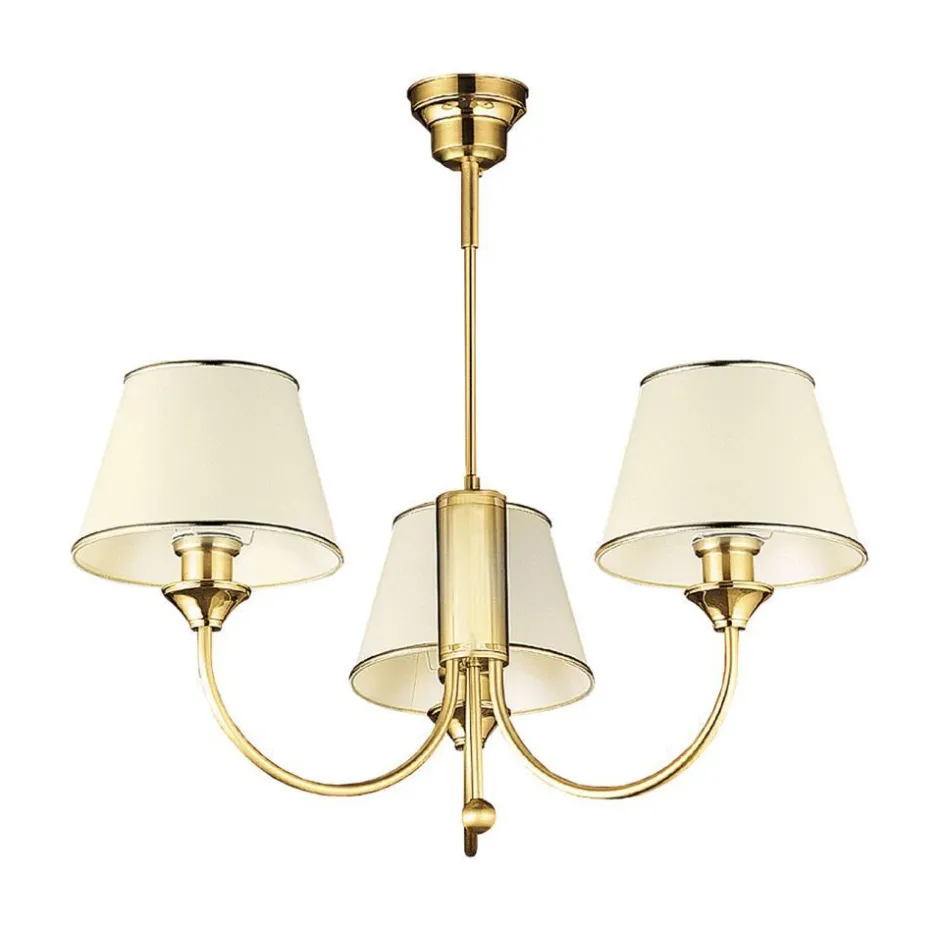 Jupiter Klassische Deckenleuchte in Messing 3xE27 Esstisch< Deckenleuchten|Schlafzimmer Lampen