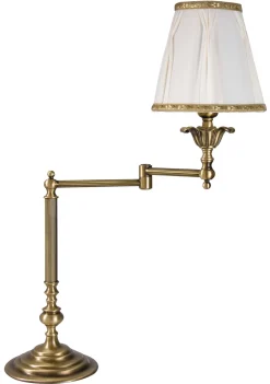 Messinglampen|Stofflampen*Giovanni Battista Klassische Tischleuchte E14 London Weiß