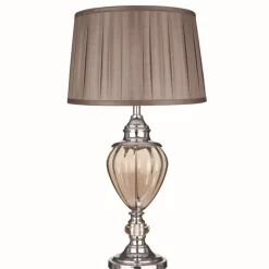 Schlafzimmer Lampen|Glaslampen*Searchlight Klassische Tischleuchte E27 in Zart-Orange