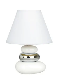 Rabalux Klassische Tischleuchte Tischlampe in Silber< Wohnzimmerlampen|Keramiklampen