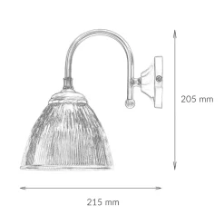 Wandleuchten|Esszimmer Lampen*Giovanni Battista Klassische Wandleuchte Wandlampe E14 Vetro