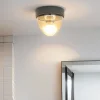 Moderne Lampen|Feuchtraumleuchten*Nowodvorski Kleine Deckenlampe Bad Ø18cm rund Grau IP44 E27