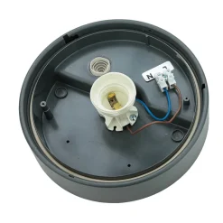 Moderne Lampen|Feuchtraumleuchten*Nowodvorski Kleine Deckenlampe Bad Ø18cm rund Grau IP44 E27