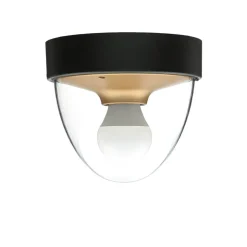 Nowodvorski Kleine Deckenlampe Schwarz Gold Ø18cm rund IP44 E27< Moderne Lampen|Feuchtraumleuchten