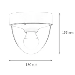 Nowodvorski Kleine Deckenlampe Schwarz Gold Ø18cm rund IP44 E27< Moderne Lampen|Feuchtraumleuchten