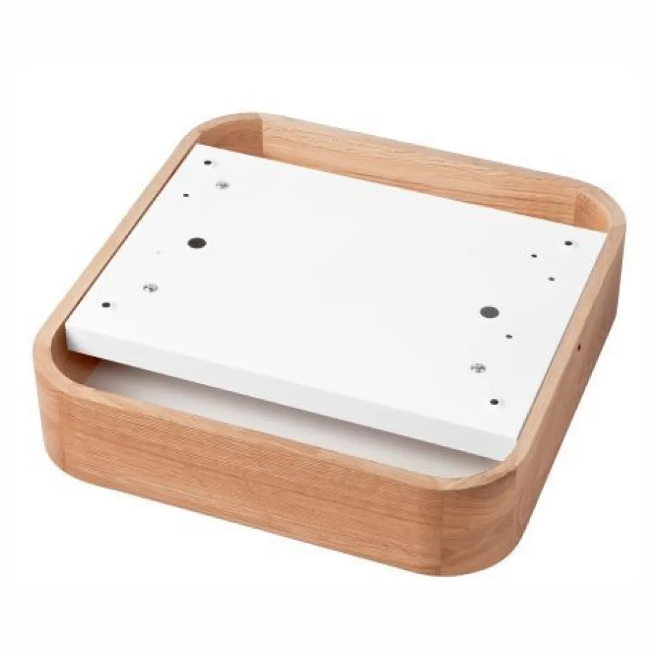 Lamkur Kleine Deckenleuchte eckig B: 35 cm Holz in für 2x E27< Deckenleuchten|Bürolampen