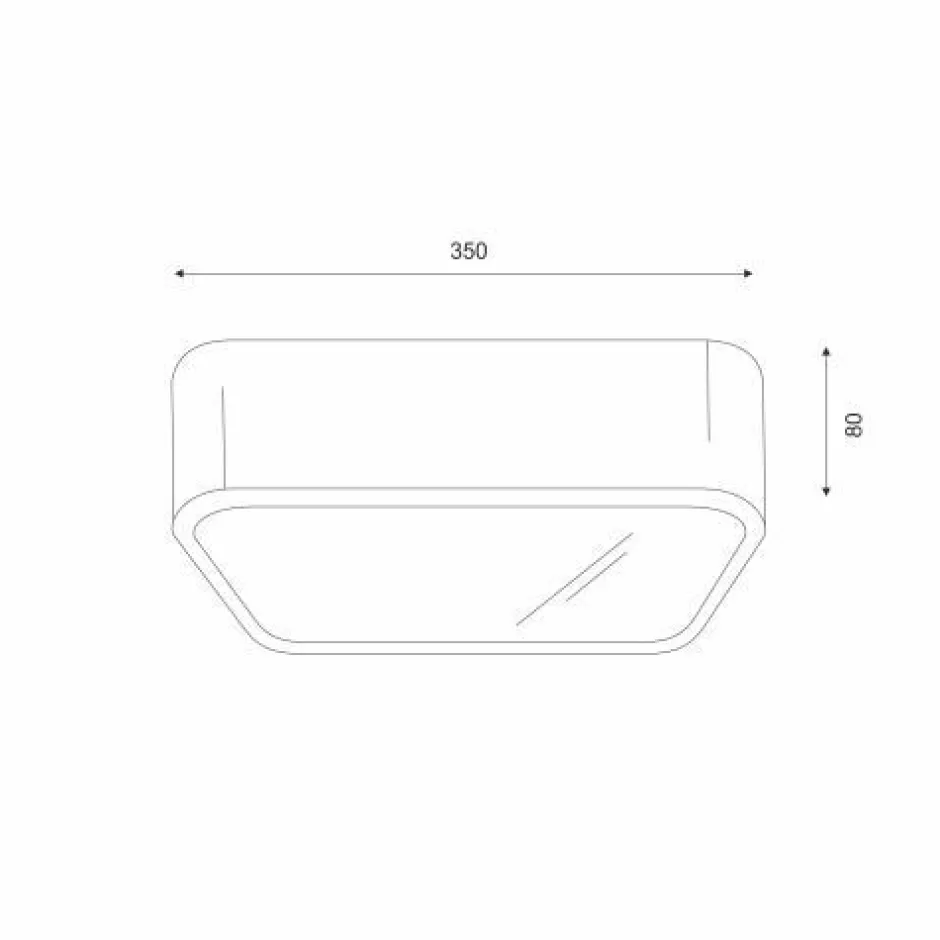 Lamkur Kleine Deckenleuchte eckig B: 35 cm Holz in für 2x E27< Deckenleuchten|Bürolampen