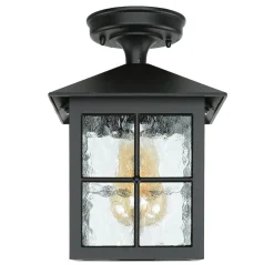 Rustikale Lampen|Vintage Lampen*Elstead Kleine Deckenleuchte HAROLD außen Schwarz Rustikal