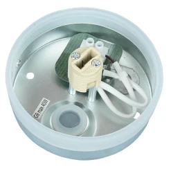 Nowodvorski Kleine Deckenleuchte Weiß Schwarz Glasschirm IP44< Glaslampen|Feuchtraumleuchten