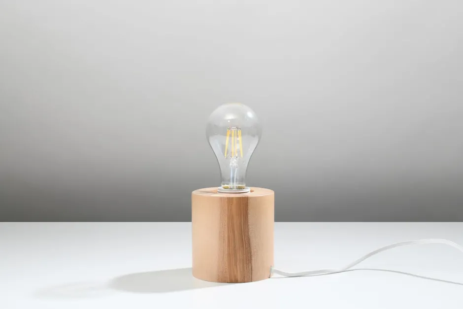 Sollux Kleine Holzlampe rund Ø10cm H:10cm für E27 dekorativ< Holzlampen|Moderne Lampen