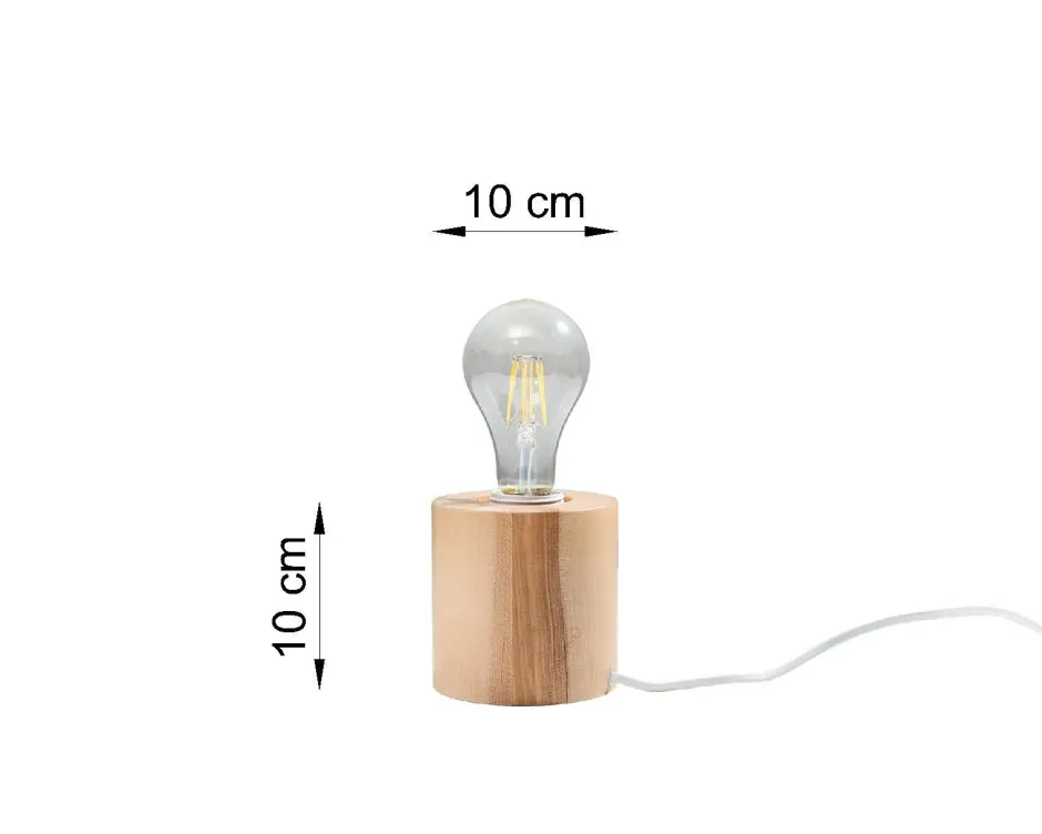 Sollux Kleine Holzlampe rund Ø10cm H:10cm für E27 dekorativ< Holzlampen|Moderne Lampen