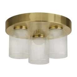 Searchlight Kleine LED Deckenleuchte Glas Metall Ø30 cm IP44 4000 K< Deckenleuchten|Led Lampen