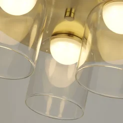 Searchlight Kleine LED Deckenleuchte Glas Metall Ø30 cm IP44 4000 K< Deckenleuchten|Led Lampen