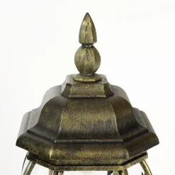 Rustikale Lampen|Wegeleuchten*Easylight Kleine Sockel Steh Lampe für außen Gold Antik 50,5cm