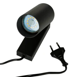 Moderne Lampen|Küchenlampen*Easylight Kleine Spot Lampe mit Schalter Kabel Schwarz GU10